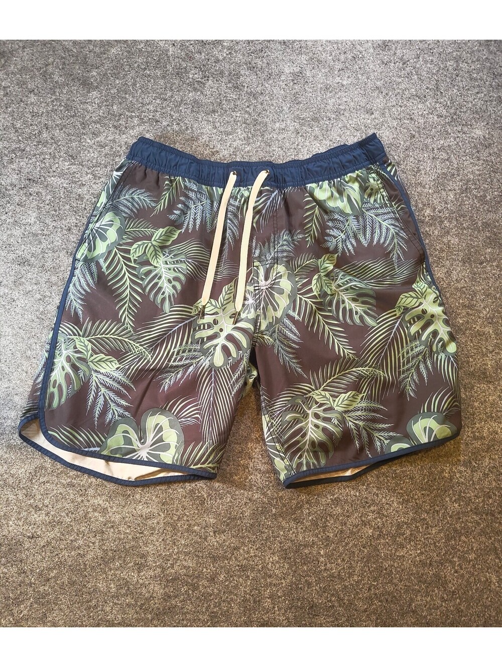 Fair Harbor Tropical Leaf Swim Trunks XL Recycled Polyester